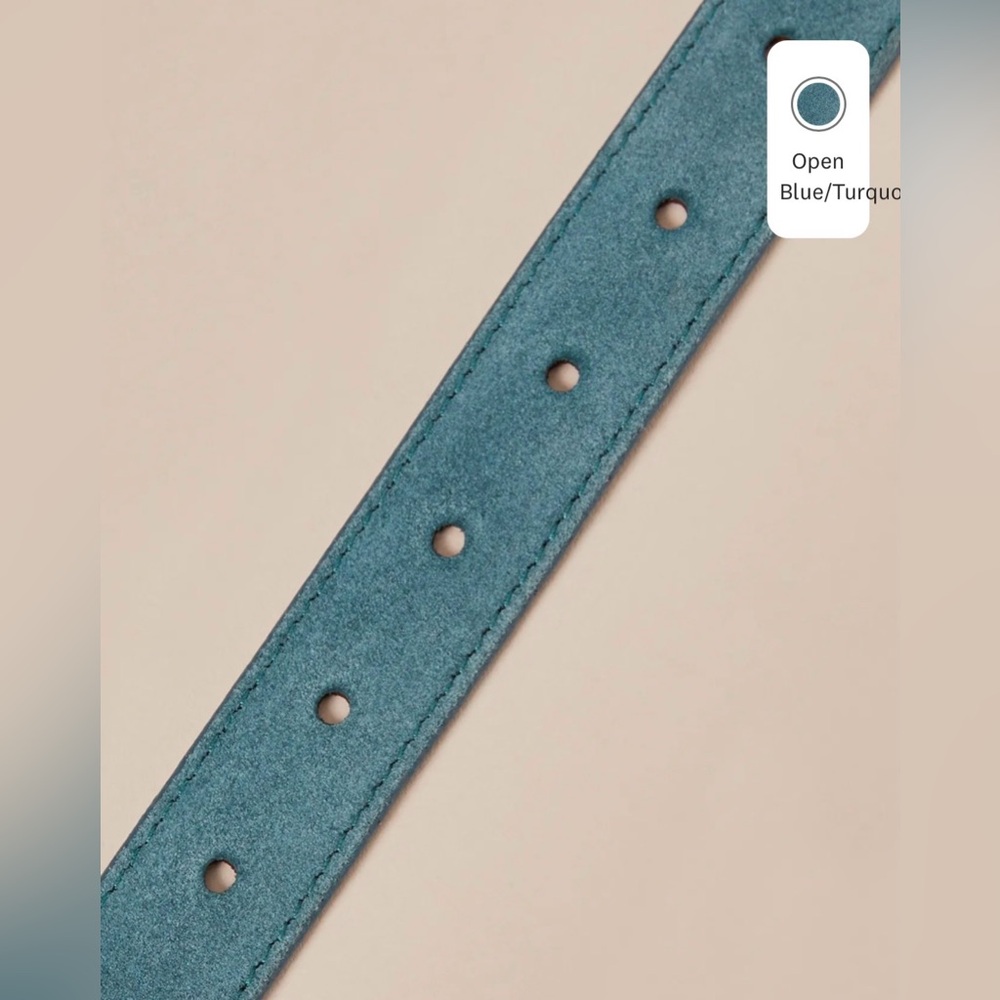 Women’s Lucky Brand Suede Western Belt Turquoise Small - Picture 2 of 3